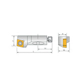 @R Series 15° Cassette Tool Holder - Makotools Industrial Supply Tools for Metal Cutting